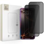 Tech-Protect Folie de protectie Ecran Privacy Tech-Protect Spy+ pentru Apple iPhone 17 Pro Max / 16 Pro Max, Sticla Securizata, Full Glue, Set 2 bucati - gsmboutique
