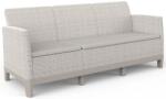 Keter Scandi Forma 3 Seaters Sofa, Pebble Grey/Soft beige