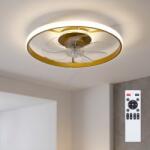 Brilagi - Димируем LED таванен вентилатор LED/66W/230V 55 см бял/златист + дистанционно управление (BG4017)