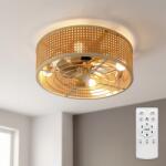 Brilagi - Таванен вентилатор 4xE27/40W/230V Ø 50 см, бамбук, с дистанционно управление (BG4019)