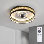 Brilagi - LED димируем таванен вентилатор LED/34W/230V 50 cm черно/златно + дистанционно управление (BG4015)