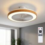Brilagi - LED димируем таванен вентилатор LED/38W/230V 50 см бял/кафяв + дистанционно управление (BG4020)