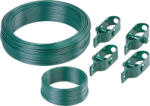 Strend Pro Garden Feszítődrót készlet, Strend Pro Garden, zöld, átmérő: 2, 8 mm, hosszúság: 100 m + átmérő: 2, 0 mm, hosszúság: 25 m, acél, PVC bevonatú, kerítéshez, 4 db drótfeszítő (TC431054) (TC431054)