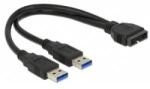 DeLock Cable USB 3.0 Pin Header > 2x USB 3.0 Type-A male