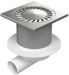 MCH Chudej Sifon de pardoseala MCH Neptun cu iesire orizontala DN 50 H reglabil, complet din otel inox, cu guler flansa (MCH.445XL)