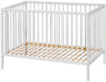 Petite&Mars Nela White Wood Fa Kiságy 120x60cm - Letisztult Babaszobához és Kényelmes Pihenéshez