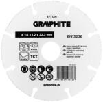 ! Html Kod> GRAPHITE Vágókorong karbidszemcsés, műanyaghoz, szeges fához, univerzális 115x1, 2x22, 2 (57T124)