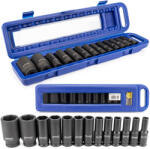 Powermat Gépi Dugókulcs Készlet - 10-32 mm, 1/2", 13 részes - Hosszított kivitel (PM0817) (POW-PM0817)