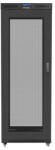 Lanberg 19" szabadon álló rack szekrény 27U/800X1200 lapraszerelt perforált ajtó, LCD kijelző, fekete (FF01-8227-23BL) - bbmarket