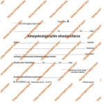  B. 13-134/V A6 50x2 fekvő "Készpénzigénylés elszámolásra" nyomtatvány (B.13-134/V) - tintasziget