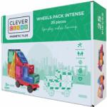 Cleverclixx Joc magnetic de construit cu set de roti 25 piese, Cleverclixx (CC-1010) Jucarii de constructii magnetice