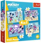 Trefl Mickey Mouse și prietenii 4 în 1 puzzle 35-48-54-70 piese - Trefl (34669) Puzzle