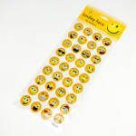  Öntapadós mosolygós arcok 36db/lap, vegyes emojik napszemüveges és szomorú arcokkal - stencilezéshez és mintázáshoz
