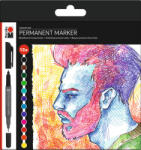  Marabu Permanent Marker Graphix kétvégű tűfilc szett - "SIGNIFICANT", 12 db