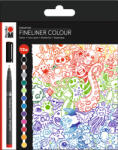 Marabu Fineliner Colour Graphix színes tűfilc szett - "DOODLE SUPREME", 12 db