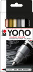 Marabu YONO Marker akrilfilc szett - METAL, 4 x 1, 5-3 mm