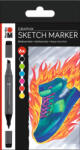 Marabu Sketch Marker Graphix vázlatfilc szett - "HEAT", 6 db