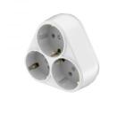 BRAYTRON Triplu Stecher Schuko Triunghi Alb (br-by72-02030)