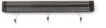 Hendi Késtartó mágnes akasztókkal - 3 kampó - Fekete - (L)340mm - HENDI 820209