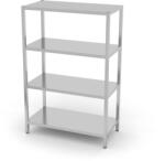 Hendi Rozsdamentes ipari polcrendszer - tárolóállvány 4 polccal - Kitchen Line - 1000x400x(H)1800mm - HENDI 812525