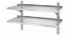 Hendi Dupla állítható fali rozsdamentes polc két acél konzollal - 1000x400x(H)600mm - HENDI 816592