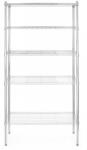 Hendi Tárolóállvány - 5 darab polccal - Króm - 910x455x(H)1830mm - HENDI 812204