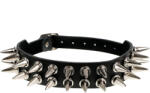 Black & Metal Choker cu crampoane 2 - BWZ-557
