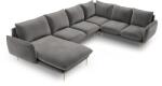 Cosmopolitan Design Coltar in forma de U cu 7 locuri Vienna cu tapiterie din catifea (COS_UR_51_C1_VIENNA6)
