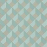  Térbeli illuzió - extrém mélységek háromdimenziós geometrikus motívum füstkék bézsarany tapéta (100126120)