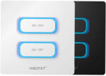 LED Solution Mi-Light MiBoxer WiFi+RF Comutator inteligent de perete cu 2 canale Negru