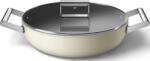Smeg Tigaie de servire 50's Style II adâncă 28 cm, crem (DPF2812CRM)