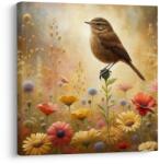 Dovido Tablou păsărică pe pajiște înflorită - 30x30