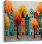 Dovido Tablou stradă de toamnă cu copaci colorați - 40x40