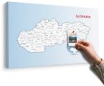 Dovido Tablou pe plută hartă a Republicii Slovace - 90x60 color mix