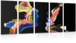 Dovido Tablou 5-piese fețe abstracte a ființelor umane - 100x50