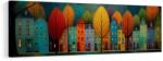 Dovido Tablou case și copaci colorați - 135x45