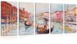Dovido Tablou 5-piese gondola venețiană - 150x75
