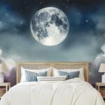 Dovido Fototapet cer de noapte cu lună și nori - 294x198