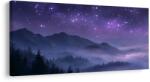 Dovido Tablou nebuloasă nocturnă în munți - 120x60