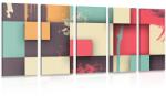 Dovido Tablou 5-piese textură abstractă - 150x75