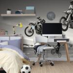 Dovido Fototapet autoadeziv motocicliști în design alb-negru - 147x99