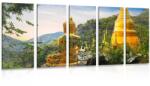 Dovido Tablou 5-piese vedere la Buddha de aur - 150x75