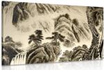 Dovido Tablou pictura peisagistică chineză în design sepia - 40x30