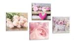 Dovido Set tablouri flori în stilul vintage - 4x 60x60