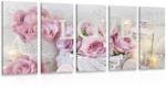 Dovido Tablou 5-piese decor romantic în stilul vintage - 100x50