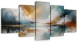 Dovido Tablou 5-piese peisaj abstract cu lac - 100x50