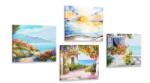 Dovido Set tablouri răsărit de soare la mare - 4x 60x60
