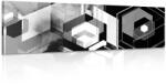 Dovido Tablou geometrie futuristă în design alb-negru - 90x30