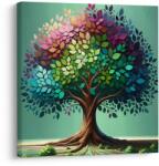 Dovido Tablou copacul vieții colorat pe pânză - 50x50