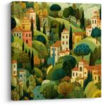 Dovido Tablou case de sat printre copaci - 30x30